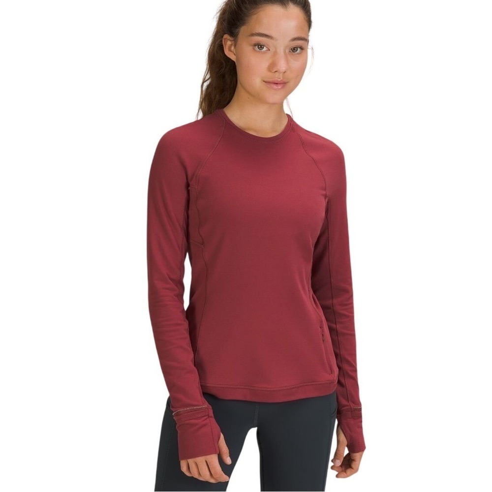 Lululemon It's Rulu Run Long Sleeve Shirt Women 8 Fitness Activewear Athleisure